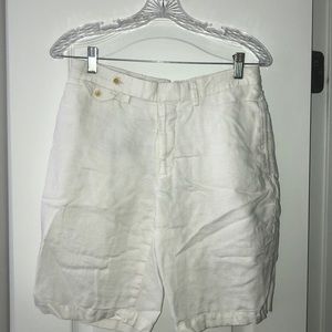Polo by Ralph Lauren White Linen Shorts